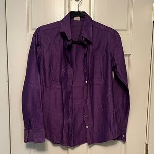 Elegant Purple Button Down Shirt for Women